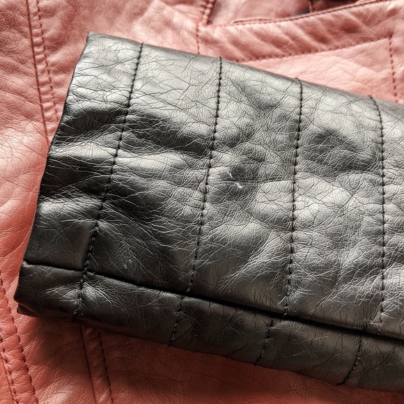 Rue21 Black & Wine Vegan Leather Cropped Jacket - Picture 11 of 11